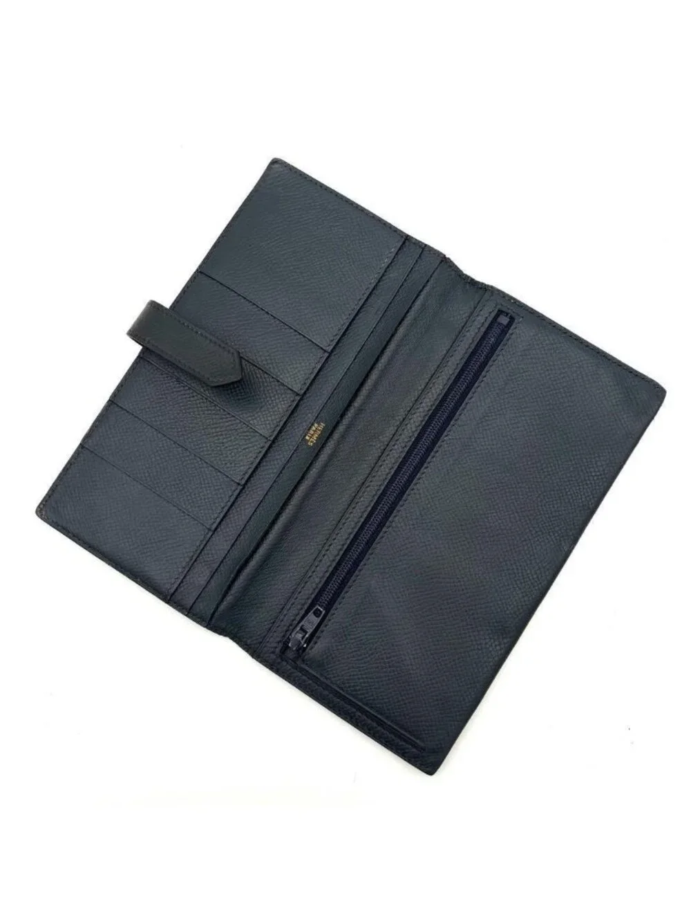 Hermes Bearn Classic Bifold Wallet Epsom Navy